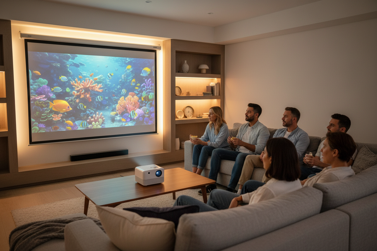 make the projector a little smaller. its like a small white rectangle, not so big